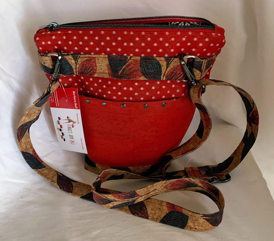 Red white and blue mini cork tote