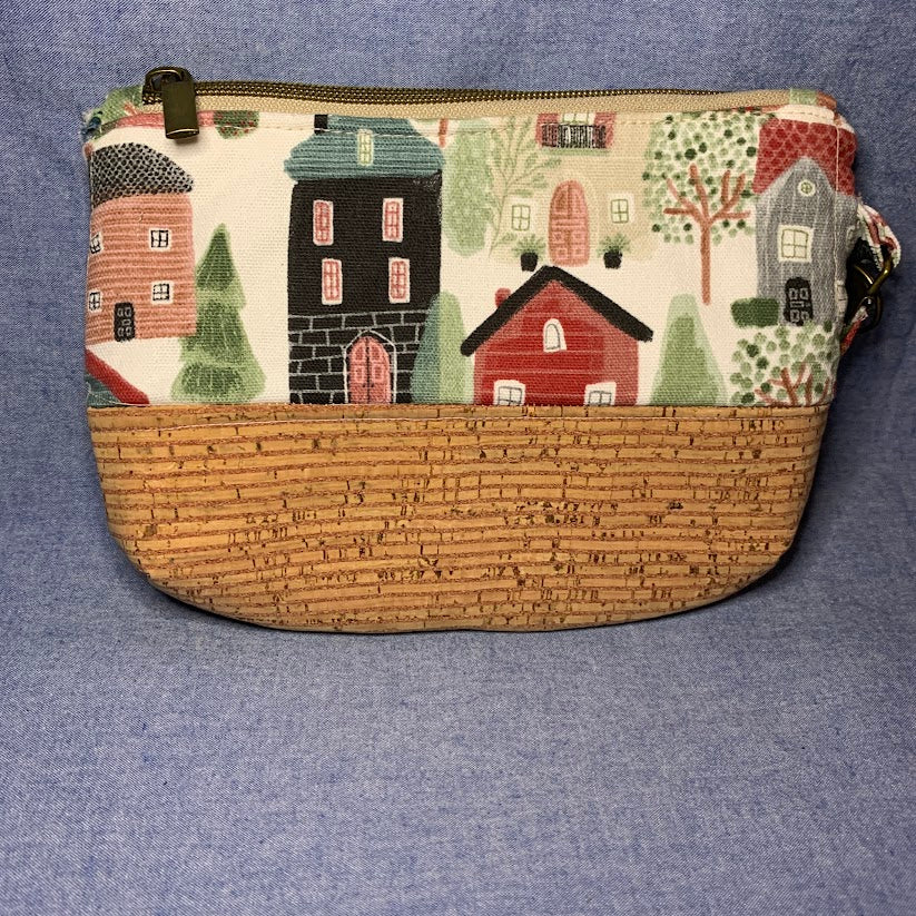 Cork and canvas wristlet