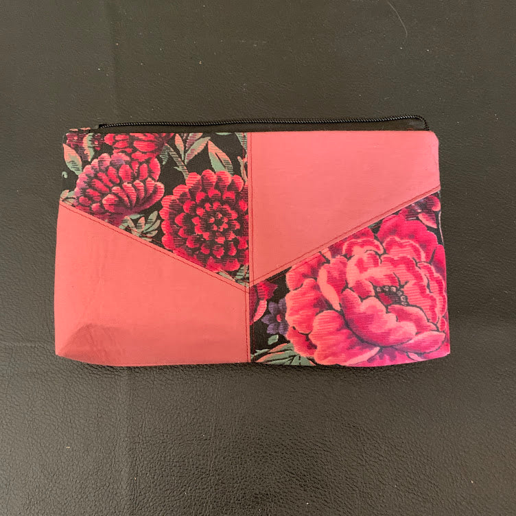 Pretty in Pink cotton fabric pouch